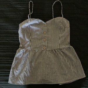 Plaid Potters Pot Spaghetti Strapped Top